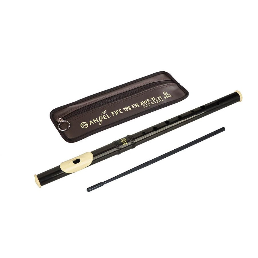 Angel AWF-N (AF-10) Flaut educațional 350 mm, 2 piese ABS, finisaj negru-fildes