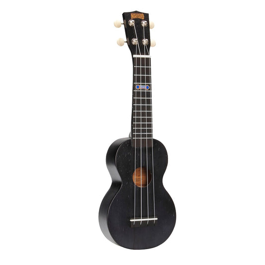 Mahalo MK1PWTBK – Set ukulele sopran Kahiko Plus Series, negru transparent, cu husă