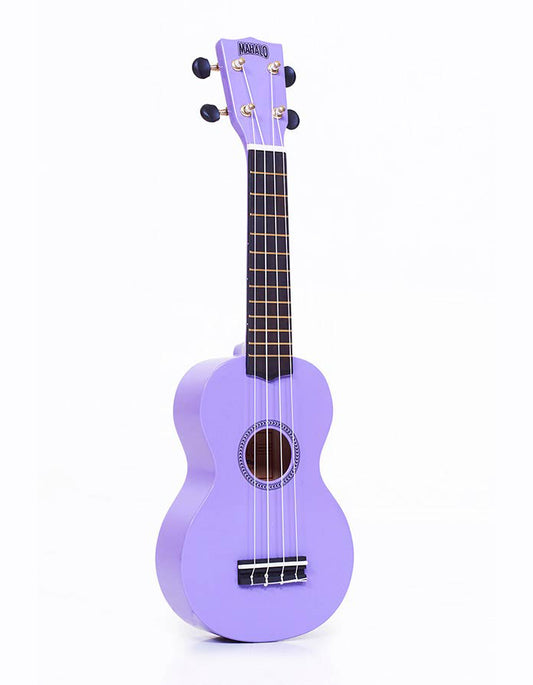 Mahalo MR1PP – Set ukulele sopran Rainbow Series, mov, cu husă
