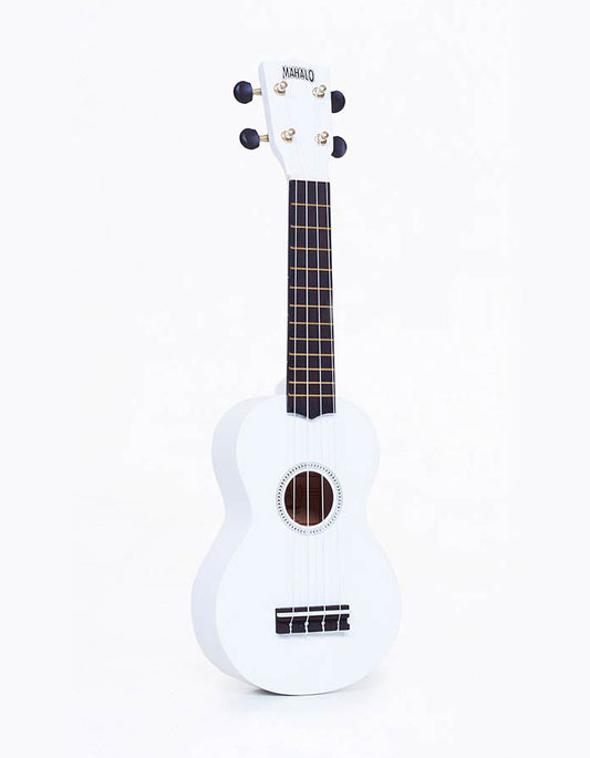 Mahalo MR1WT – Set ukulele sopran Rainbow Series, alb, cu husă