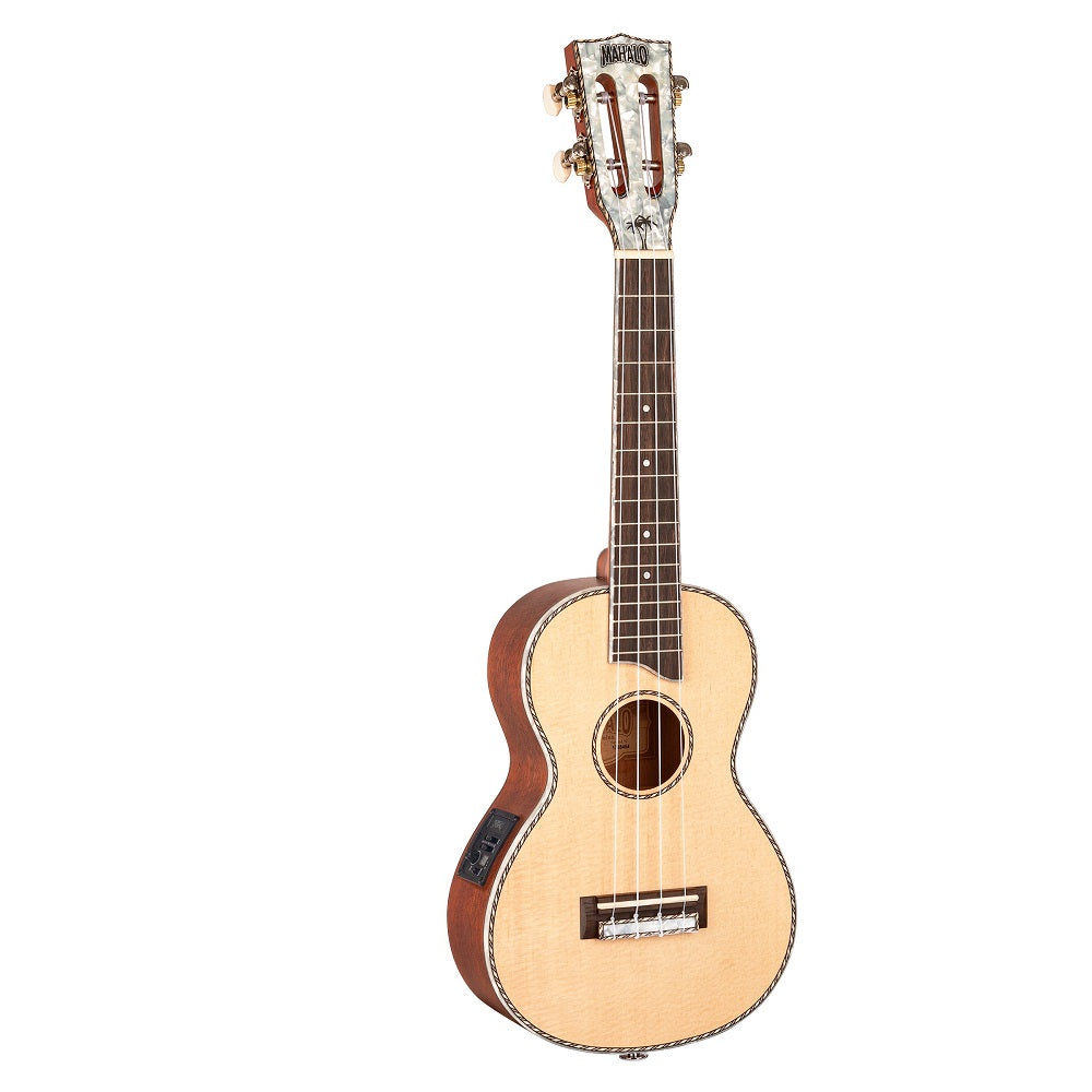 Mahalo MP2E – Set ukulele concert electro-acustic, 3 pene, finisaj natur Pearl, cu husă
