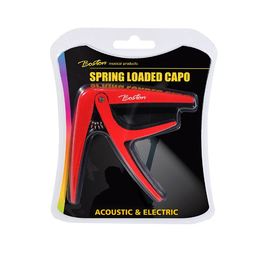 Boston BC85RD Capodastru chitară acustică/electrică roșu
