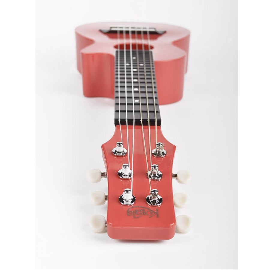 Korala PUG40RD – Set ukulele (guitarlele), policarbonat, roșu, 69 cm, cu 3 pene
