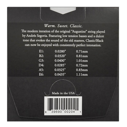 Augustine AUCLBK Classic Black Set 6 corzi chitară clasică