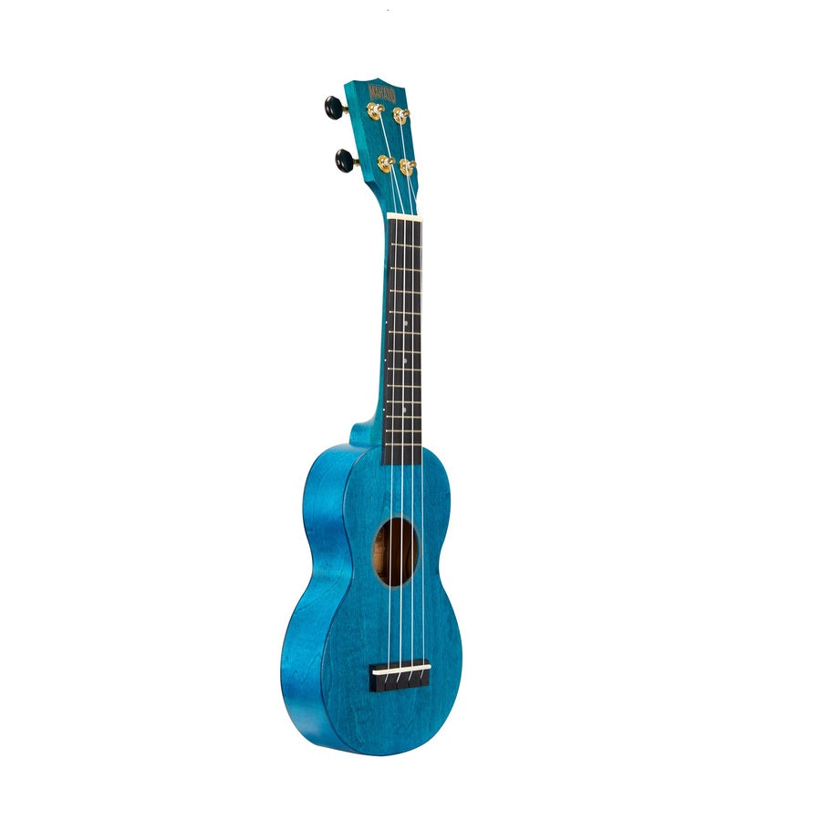 Mahalo MS1TBU Ukulele Slimline sopran, albastru, husă