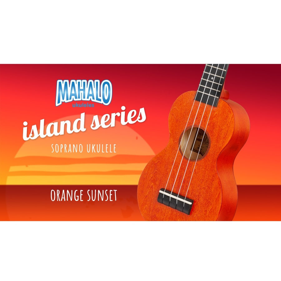 Mahalo ML1OS Ukulele sopran, finisaj Orange Sunset, husă