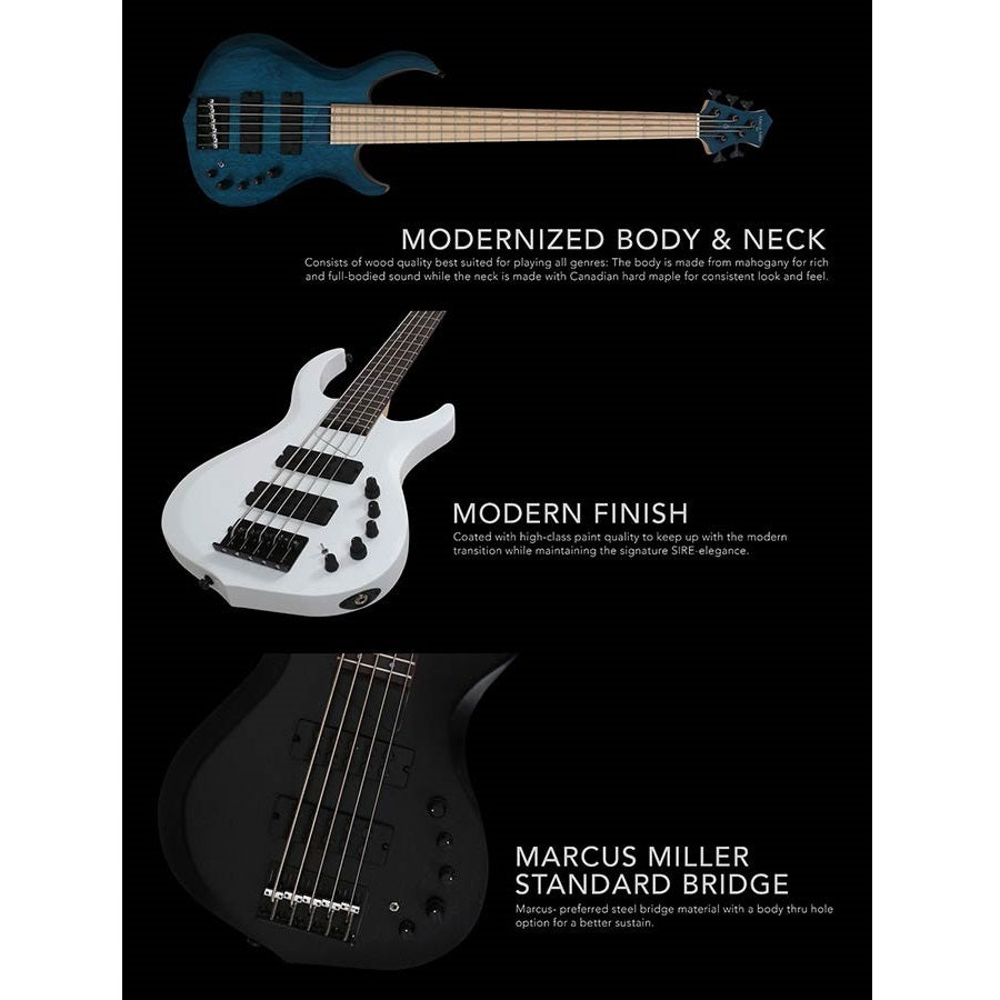 Sire Marcus Miller M2+5TBK Chitară bass, negru