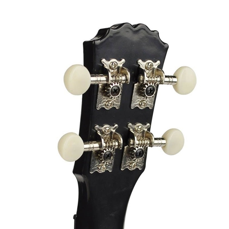 Korala PUC20BK – Ukulele concert, policarbonat, negru, 61 cm, set cu 3 pene
