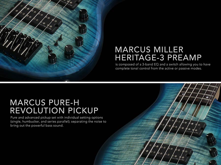 Sire Marcus Miller M7+A6TBL Chitară bass, albastru
