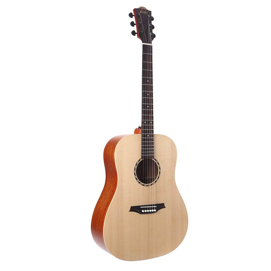 Bromo BAT1NL Chitară acustică dreadnought pentru stângaci, 6 corzi, top solid din molid
