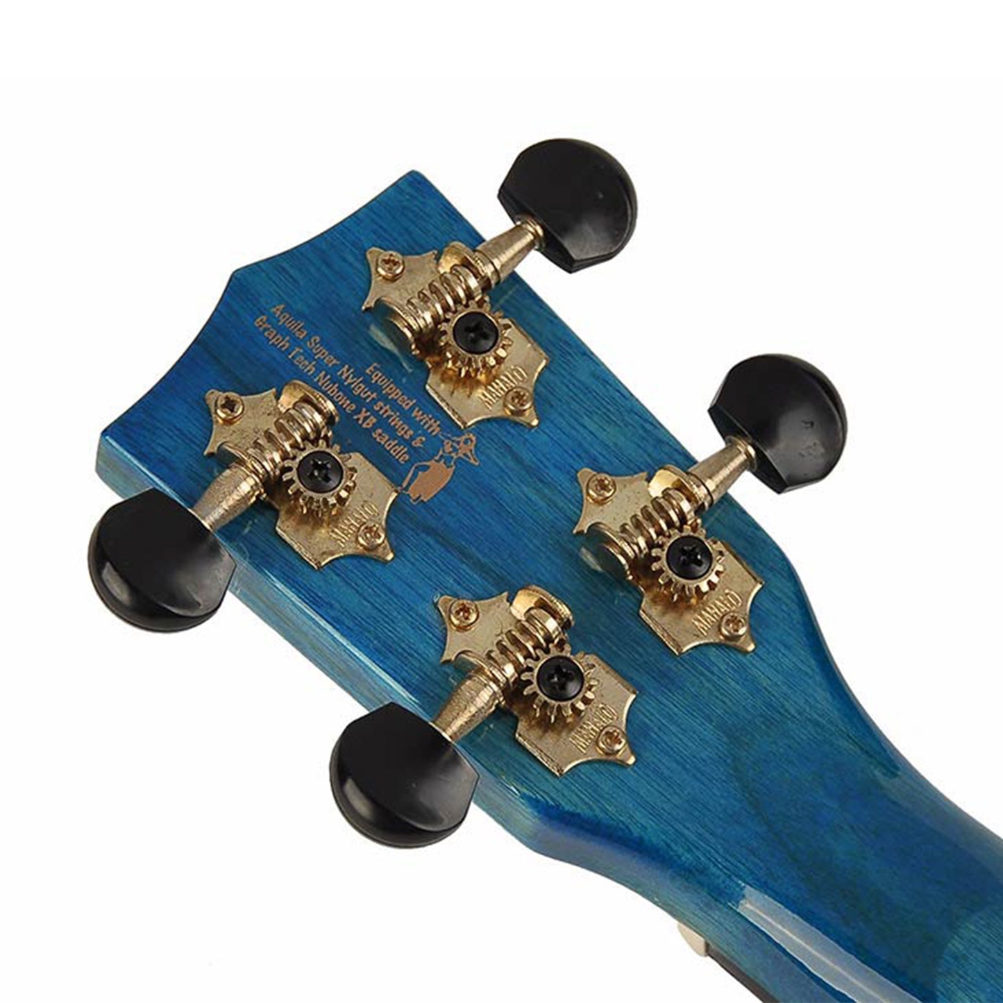 Mahalo MH2TBU – Set ukulele concert, finisaj albastru transparent, cu husă