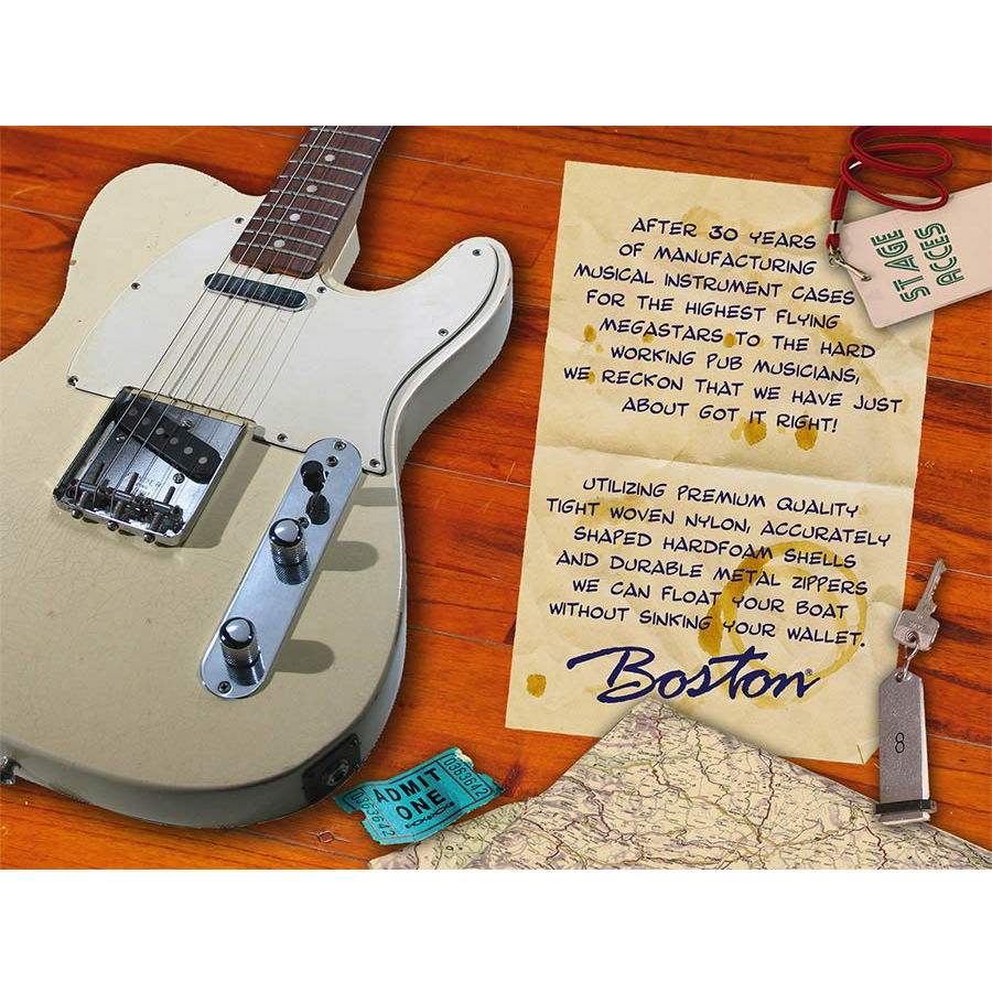 Boston CEB250 Husă softcase chitară bas, căptușeală polistiren, buzunar, curea