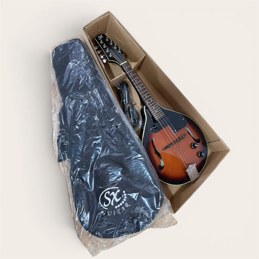 SX MD30VTVS Mandolină electro-acustică, 8 corzi, husa