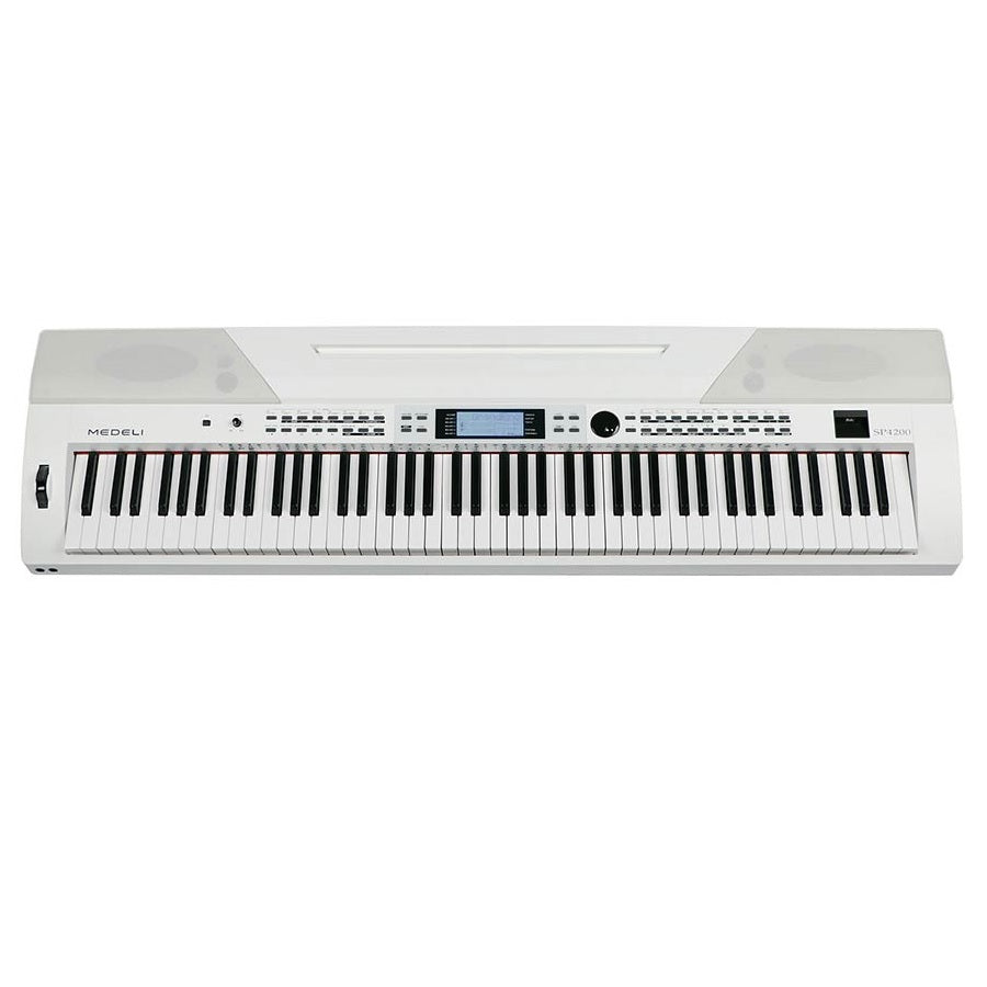 Medeli SP4200WH + ST430,Set pian digital, alb, 88 clape grele, 600 sunete, 230 stiluri, USB