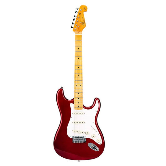 SX SST57CAR Chitară electrică Retro, roșu