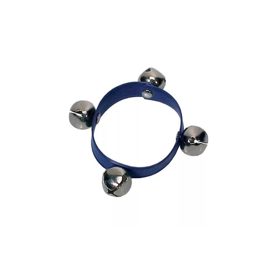 Hayman HB20 Clopoței de mână tip brățară, 4 zurgălăi de 25 mm, nylon albastru