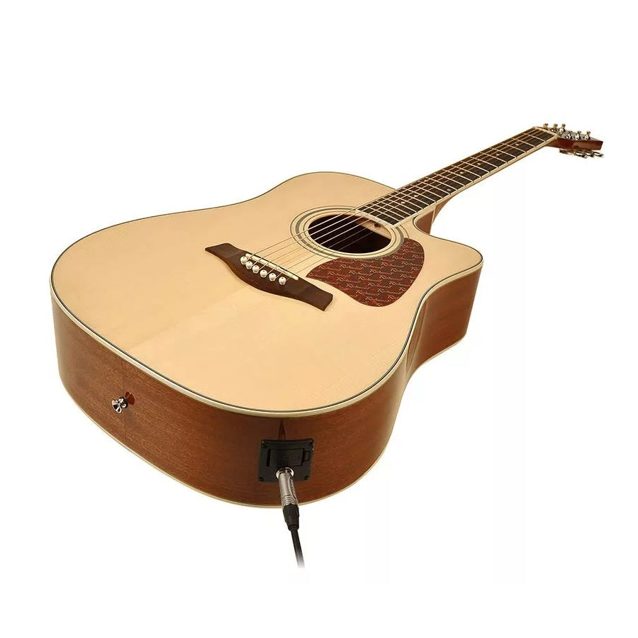 Richwood RD17CE – Chitară acustică electro-acustică dreadnought, 6 corzi, cutaway, solid top, EQ Fishman, natur