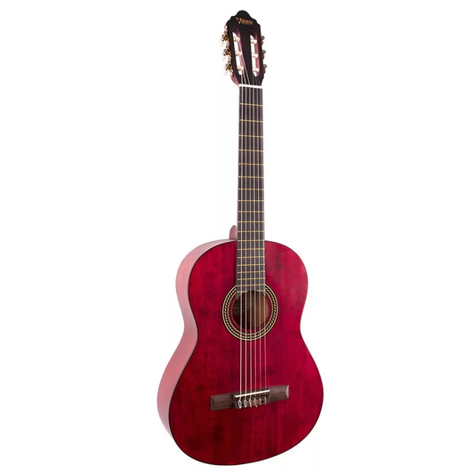 Valencia VC204TWRBasic3 Set chitară clasică 4/4, roșu