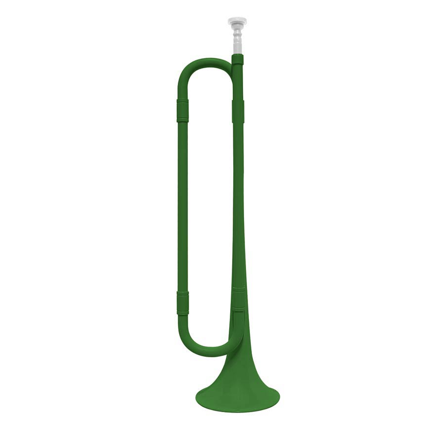 Boston PH90GN Trompeta din plastic, 50 cm, verde cu muștiuc alb