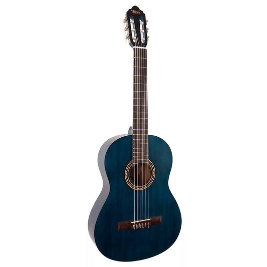 Valencia VC204TBU Chitară clasică 4/4, albastru satinat mat