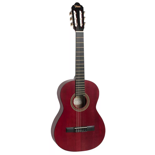 Valencia VC203TWR Chitară clasică 3/4, roșu satinat mat
