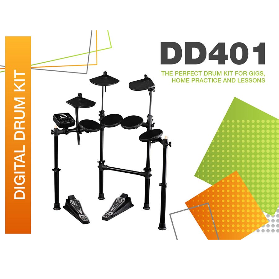 Medeli DD401 Set tobe electronice, 7 pad-uri, 2 pedale