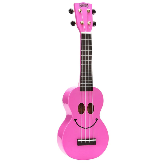 Mahalo SMILE PK Set ukulele sopran, roz, cu husă și 6 pene