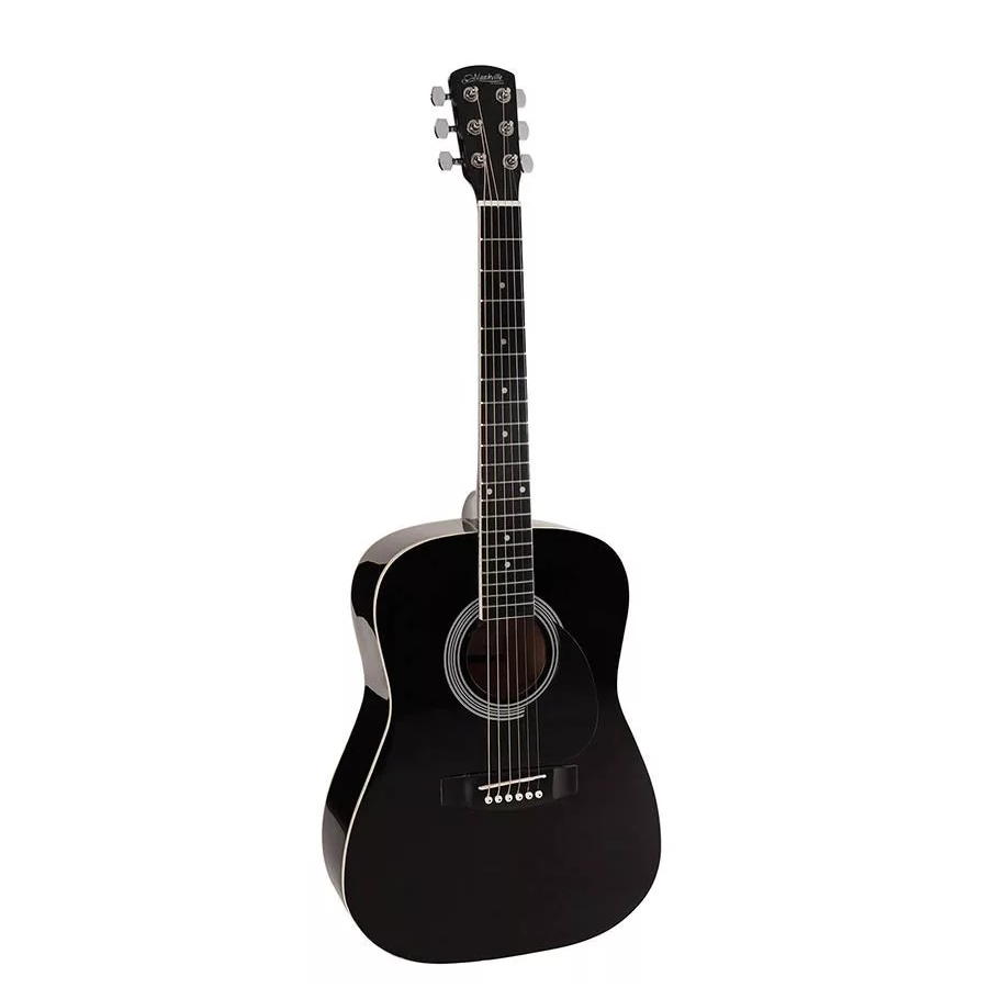 Nashville GSD6034BK Chitară acustică, negru 3/4