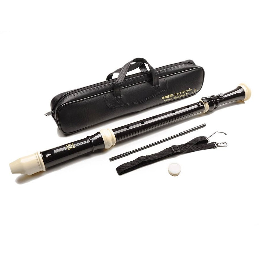 Angel AWRTNB Blockflote tenor, sistem baroc, DO, 3 piese, finisaj negru-fildes
