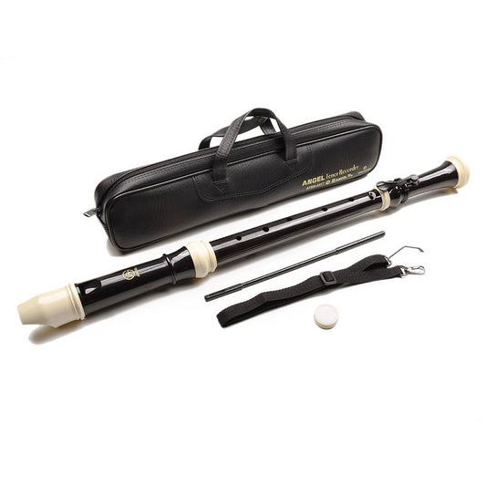 Angel AWRTNB Blockflote tenor, sistem baroc, DO, 3 piese, finisaj negru-fildes