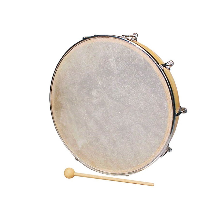 Hayman HDCT312 Tobă de mână din lemn, 12", față din piele naturală, cu băț de percuție