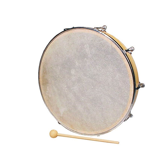 Hayman HDCT312 Tobă de mână din lemn, 12", față din piele naturală, cu băț de percuție