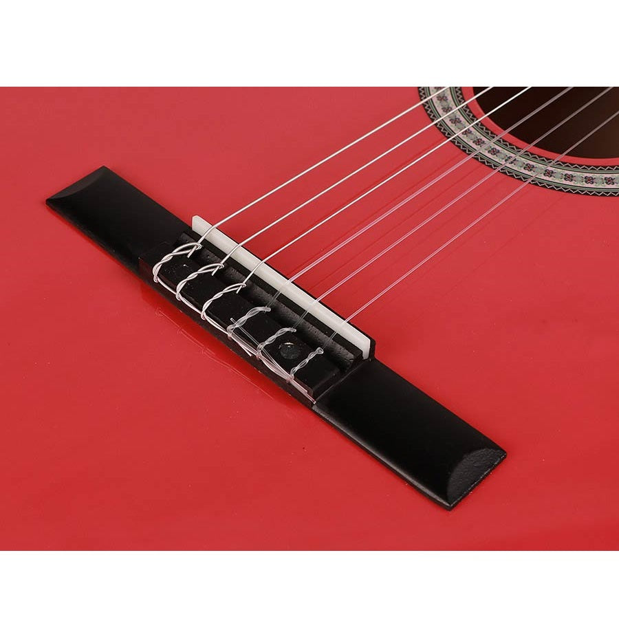 Salvador Kids CG144RD – Chitară clasică 4/4, pentru începători, finisaj roșu lucios