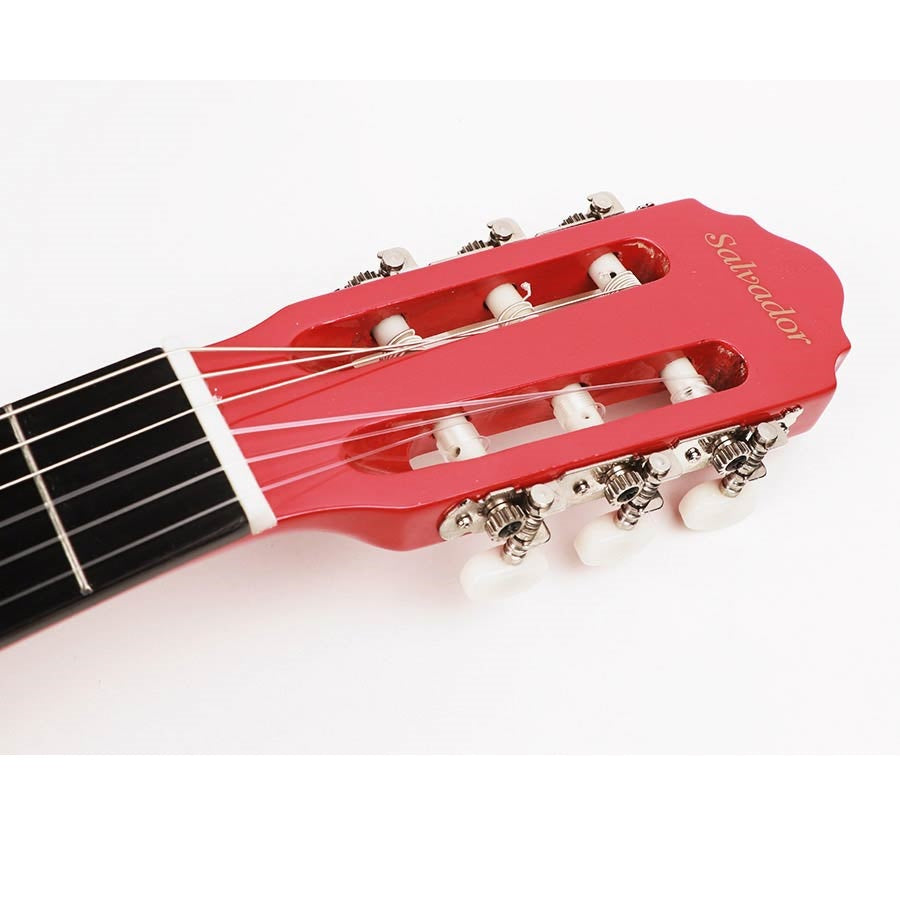 Salvador Kids CG144RD – Chitară clasică 4/4, pentru începători, finisaj roșu lucios