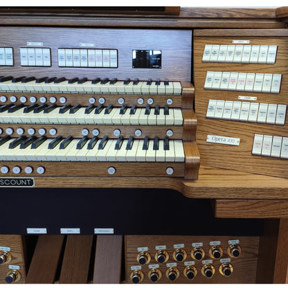Viscount Opera 400 – Orga de biserică digitală cu trei claviaturi, pedalier cu 32 de note, 55 de registre + 8 voci orchestrale, Physis Plus