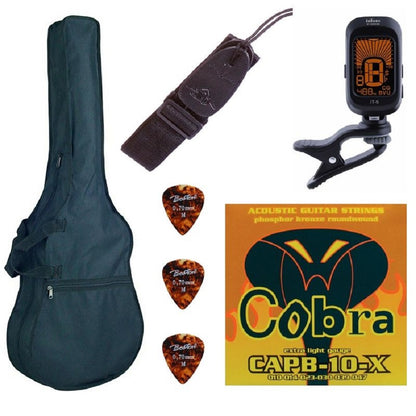 SETAC1 Set accesorii chitară acustică husă curea pene acordor corzi