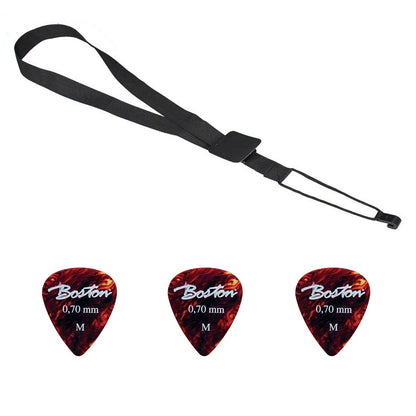 Gaucho GST30BK Set curea chitară clasică, 3 pene
