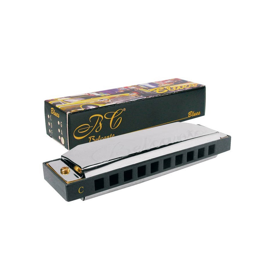 Belcanto HRM20C Muzicuță Blues Harp, Tonalitate C (Do), 20 lamele, corp ABS