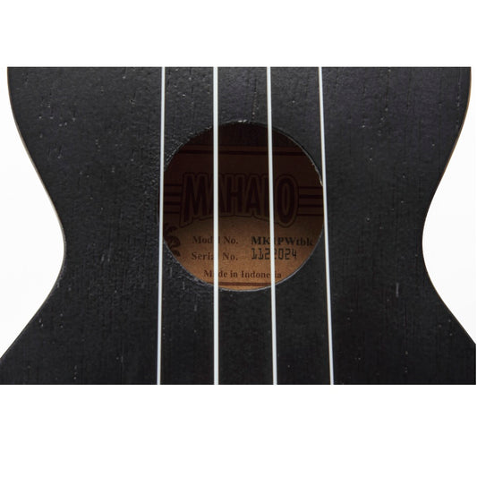 Mahalo MK1PWTBK – Set ukulele sopran Kahiko Plus Series, negru transparent, cu husă