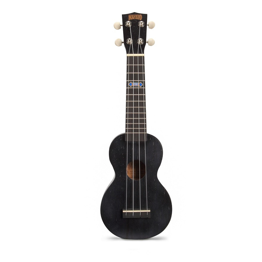 Mahalo MK1PWTBK – Set ukulele sopran Kahiko Plus Series, negru transparent, cu husă