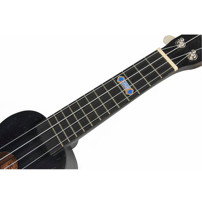 Mahalo MK1PWTBK – Set ukulele sopran Kahiko Plus Series, negru transparent, cu husă