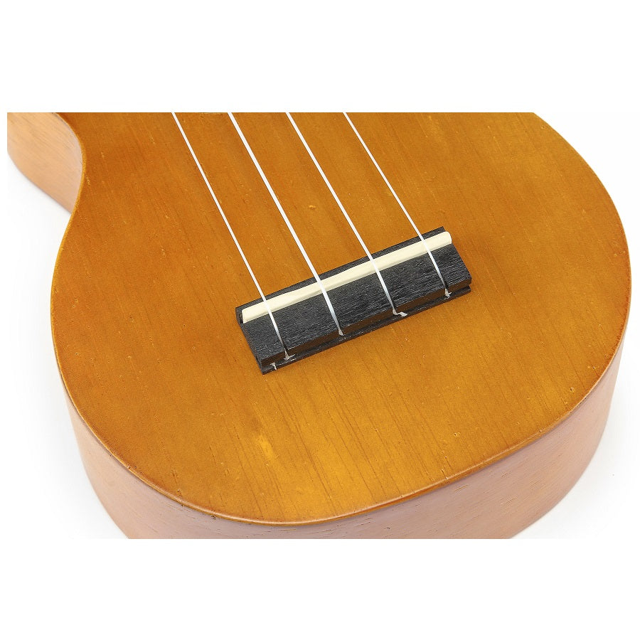 Mahalo MK1PWTBR – Set ukulele sopran Kahiko Plus Series, maro transparent, cu husă