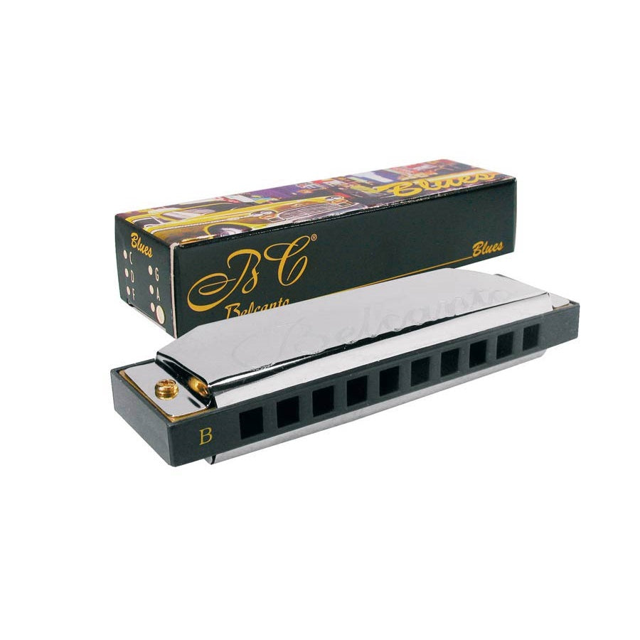 Belcanto HRM20B Muzicuță Blues Harp, Tonalitate B (Si), 20 lamele, corp ABS