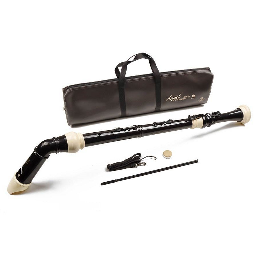 Angel AWRBNB Flaut bass, sistem baroc, FA, 3 piese, finisaj negru-fildes