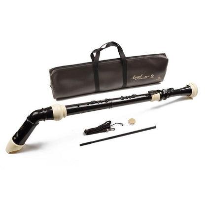 Angel AWRBNB Flaut bass, sistem baroc, FA, 3 piese, finisaj negru-fildes