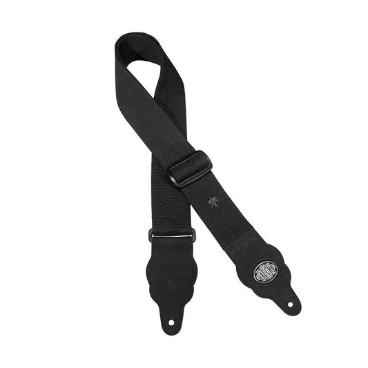 Gaucho GST100BK – Curea chitară Grass Series, cânepă și piele întoarsă neagră, negru