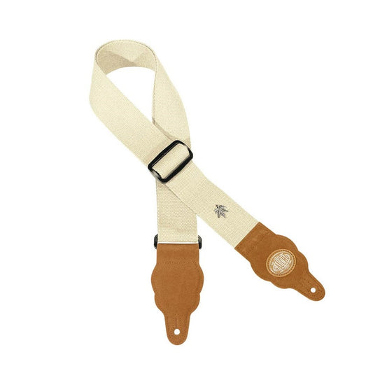 Gaucho GST100NT – Curea chitară Grass Series, cânepă și piele întoarsă maro, natur
