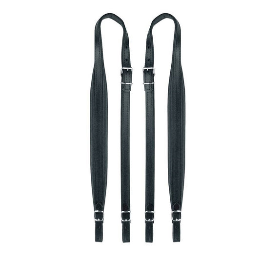 Boston 45XCS Set 2 curele acordeon, 120 bași, 102–107 × 4,5 cm, piele split, căptușeală piele artificială, negru