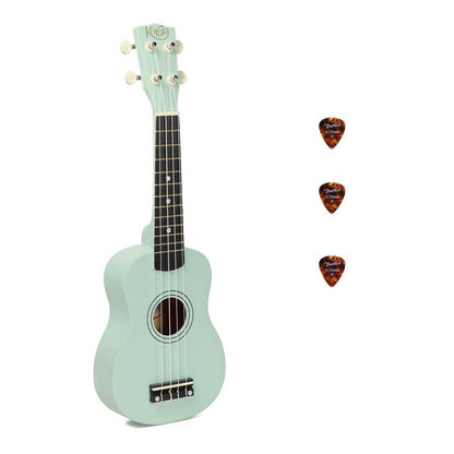 Korala UKS15LBU Set ukulele sopran, 3 pene, albastru deschis mat (fără husă)