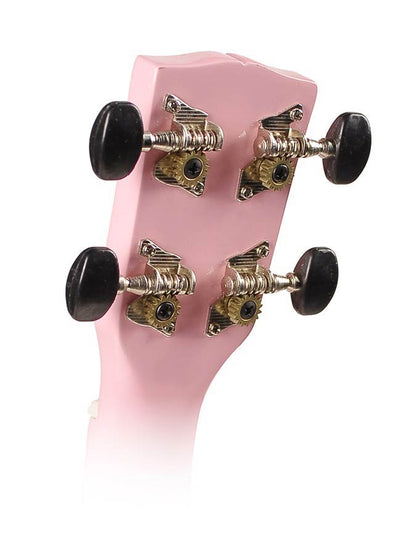 Korala UKS30PK Set ukulele sopran, lemn de tei, roz, cu husă